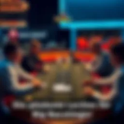 A group of players gathered around a Big Baccarat table, focused on their cards and betting chips, with a dealer standing ready to assist.