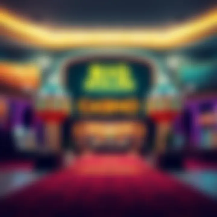 Big Roller Casino Overview A view of the Big Roller Casino's entrance with bright lights and gaming signs