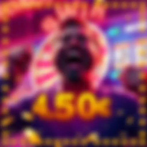 A player celebrating a huge win after a final spin of 4.50€, with joy and excitement on their face.