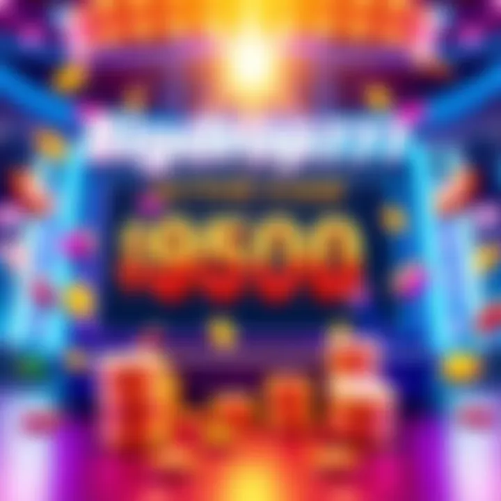 Visual representation of a promotional code highlighting the $9500 wager at Bigdrop777, with money symbols and potential winnings illustrated.