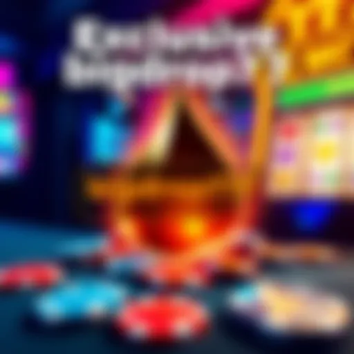 A visual representation of an online casino with a highlighted promo code offer for bigdrop777. The image shows a vibrant casino theme with chips and a slot machine in the background.