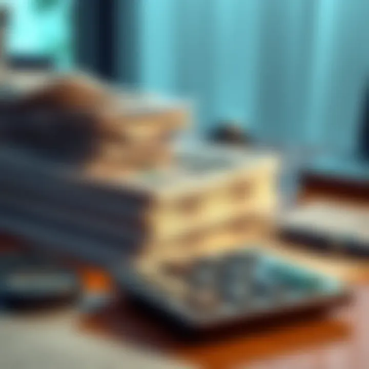 A stack of bills with a calculator and a pen on a desk, indicating financial planning and decisions