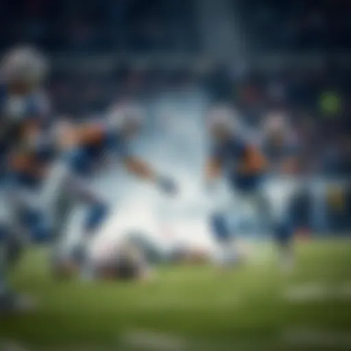 The Bills football team playing during a game, showcasing intense moments and team dynamics on the field.