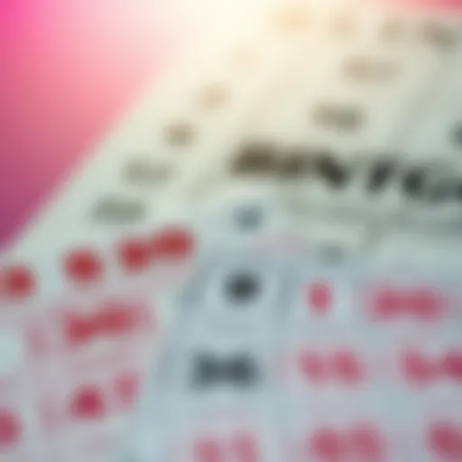 A close-up of two Bingo cards showing winning lines and a bonus mark