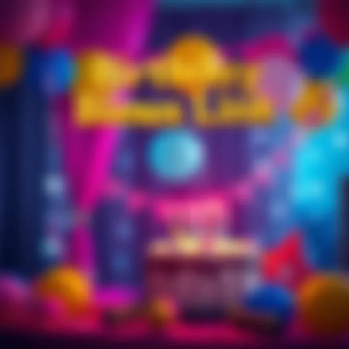 Birthday Bonus Link Celebration A vibrant birthday party scene with balloons and a cake, celebrating the arrival of a bonus link.
