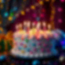 A festive image featuring a birthday cake with candles and colorful decorations, symbolizing the birthday bonus for players.