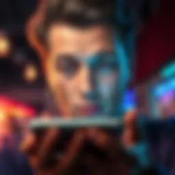 A person looking at a phone, searching for a birthday bonus link with a hopeful expression