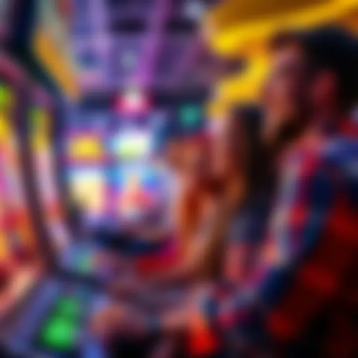 Exciting gameplay at Bitsky Bet Players enjoying the thrilling slot machines at Bitsky Bet Casino with colorful graphics and rewarding bonuses