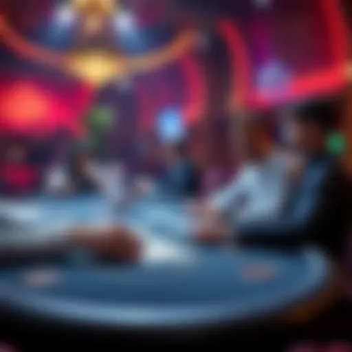 A tense moment at a blackjack table where a player and dealer are discussing game rules after a misunderstanding