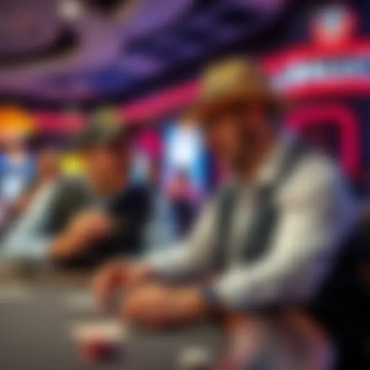 A blackjack player talks with a pitboss at the Hardrock Hollywood Casino, showing emotions of surprise and engagement during their conversation.