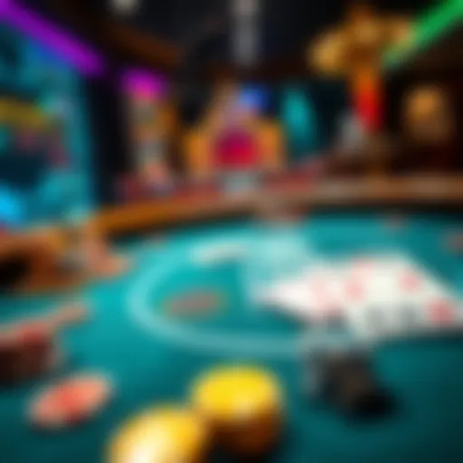 A Blackjack table displaying cards and chips, illustrating a cashback strategy in play.