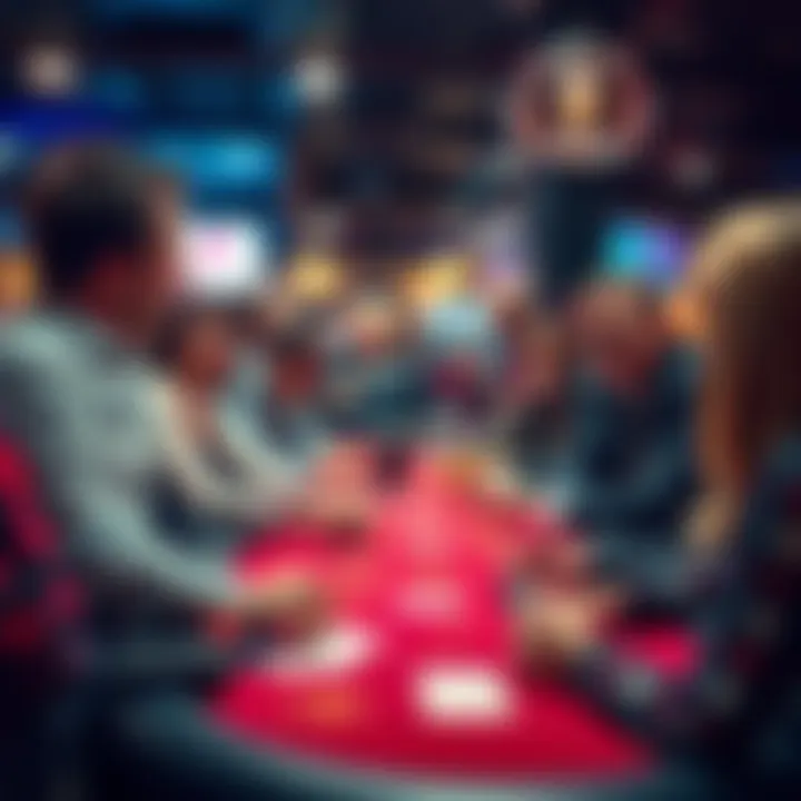 A group of people enjoying a Blackjack game with a dealer at a friendly gathering in Melbourne.