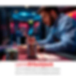 A player learning Blackjack strategies on a computer with cards and chips on the table