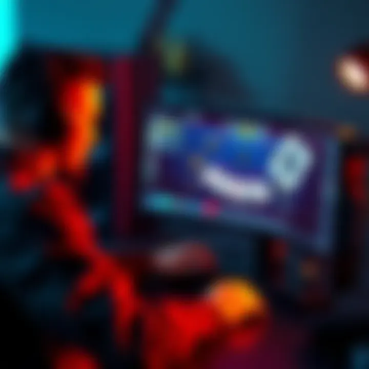 A person working on a computer, designing a blackjack simulator with cards and game elements visible on the screen.