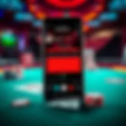 A smartphone displaying a Blackjack strategy training app, featuring cards and a strategy table, with no advertisements