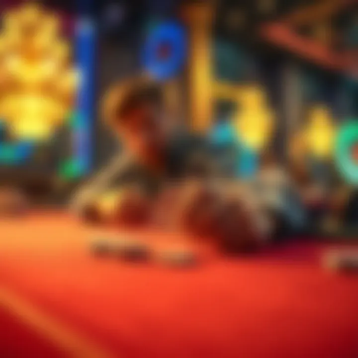 Blackjack Table with Cards A player focused on a blackjack table, holding cards while studying the gameplay strategy.