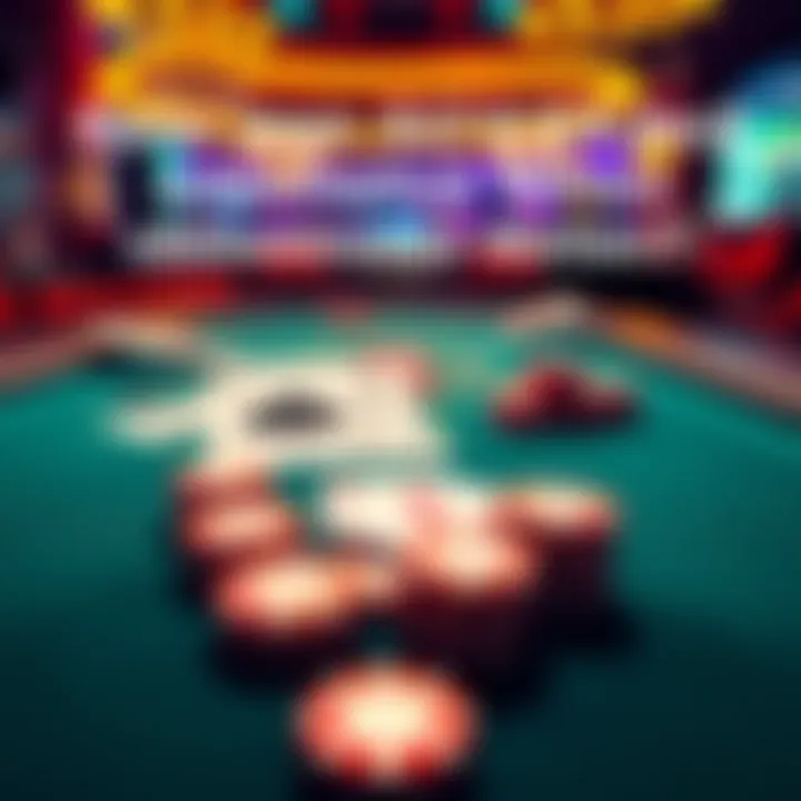 A virtual blackjack table in Vegas Pokerstars VR with cards and chips, focusing on a player's hand and betting strategy.