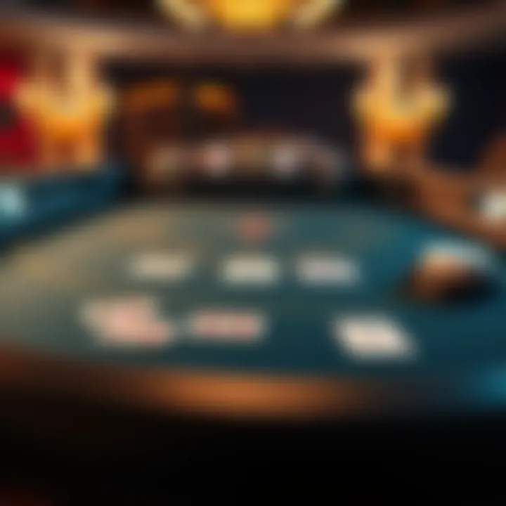 A blackjack table showing a soft double scenario with cards A2 to A5 and a dealer's card visible.