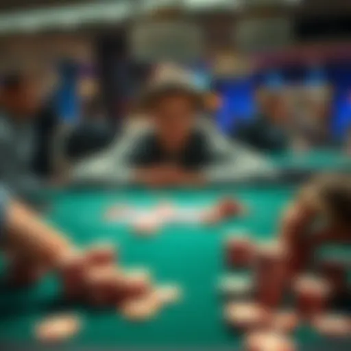 A player at a blackjack table surrounded by chips and cards, contemplating their next move after winning a large amount.