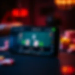 A smartphone displaying the Blackjack Trainer App featuring game simulation and customization options