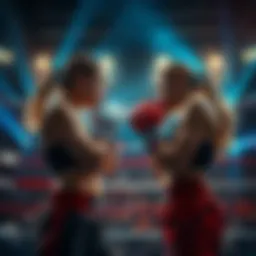 Erin Blanchfield and Maycee Barber preparing to fight in the ring