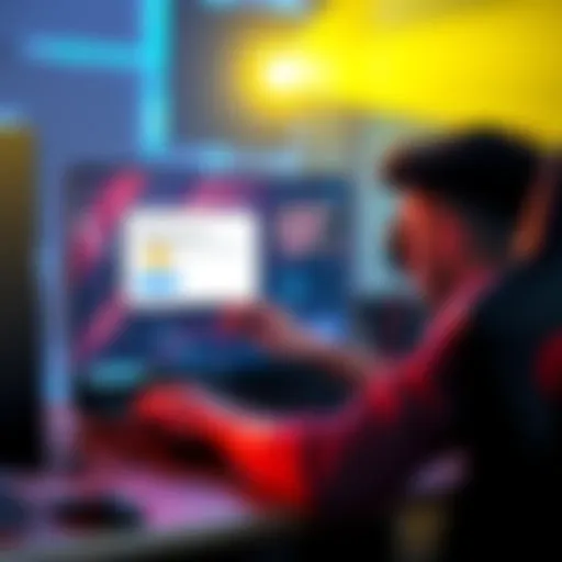 A player frustrated with a blocked eSports account after their first deposit, showing a laptop screen with an error message and a concerned face