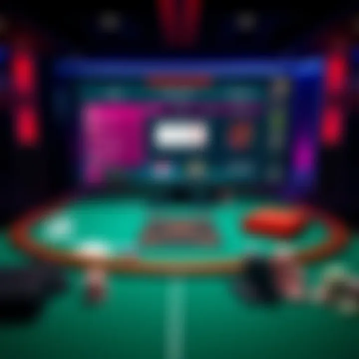 Bloodhound Blackjack Game Interface A screenshot of the Bloodhound Blackjack game showing various game options and a virtual table setup.