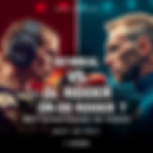 A graphic showing Bo Nickal on one side and De Ridder on the other, highlighting their fighting styles and betting odds.
