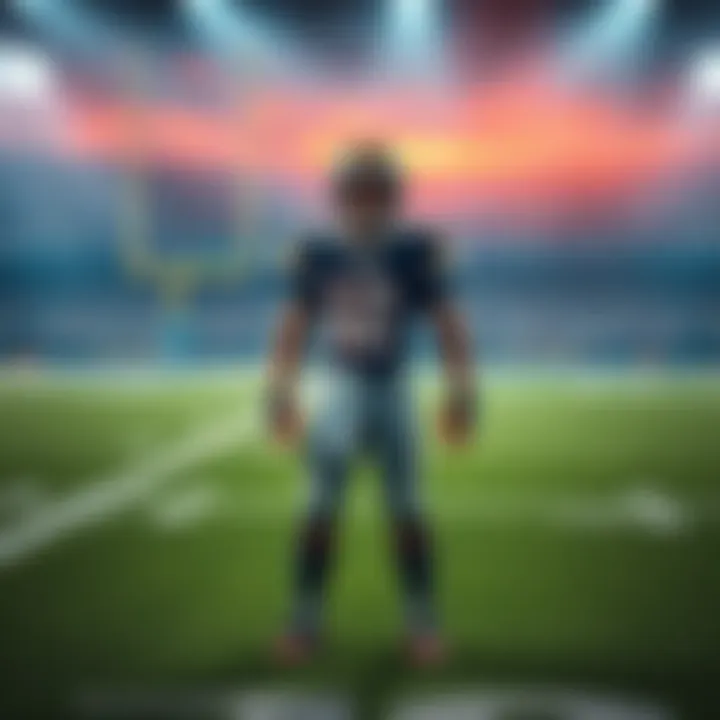 Bo Nix standing on the football field, looking concerned about his yardage stats