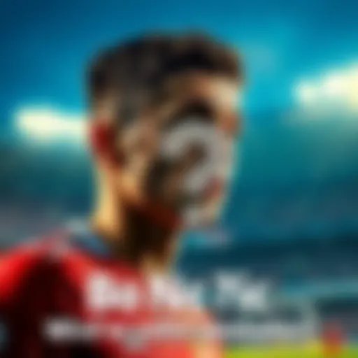 A football player looking thoughtful, with a question mark graphic overlay indicating transfer speculation, set against a blurred stadium background.