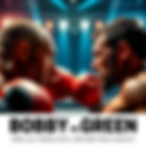 Bobby Green and Zellhuber facing off in an intense fight setting, showcasing their determination and readiness for the match.