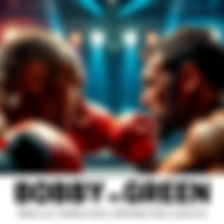 Bobby Green and Zellhuber facing off in an intense fight setting, showcasing their determination and readiness for the match.
