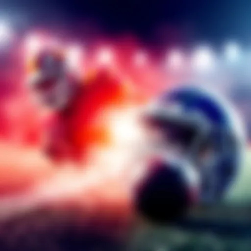 Graphic showing betting odds for Boise State against USC with football imagery