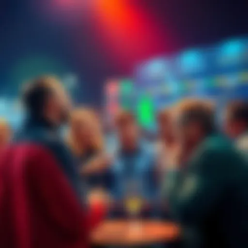 Group of people discussing bonus bets for a game in Rome, showing excitement and expectations
