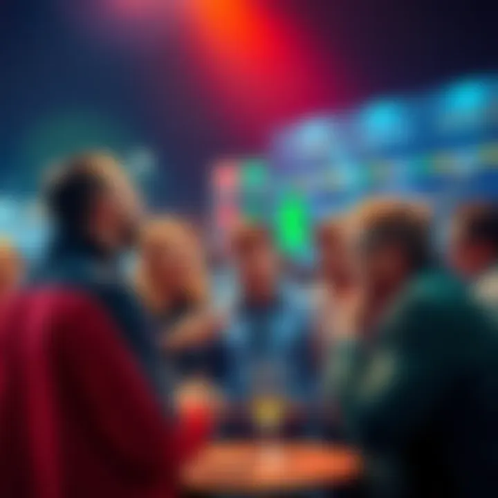 Group of people discussing bonus bets for a game in Rome, showing excitement and expectations