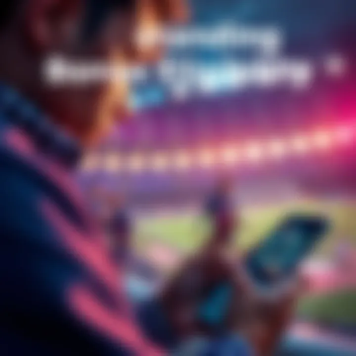 A person checking their betting account on a smartphone, looking for bonus eligibility information.