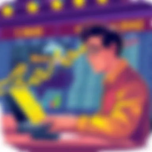 An illustration showing a person analyzing betting options with charts and odds in the background, symbolizing the Vollgas Bonuswette