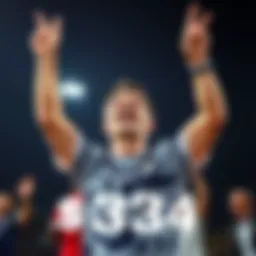 A person celebrating a $3,334 bonus betting win with raised arms and a joyful expression.