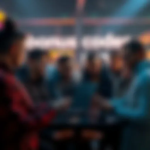 A group of people discussing and sharing bonus codes online