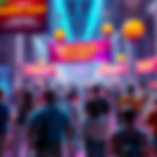 A vibrant graphic showcasing a celebration for the 1K Bonus Hunt with banners for contests and raffles, featuring people engaging in activities on Discord and chat slots.