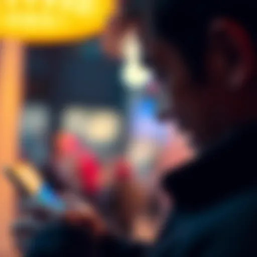 A person looking at bonus offers displayed on a smartphone, showing excitement and interest.