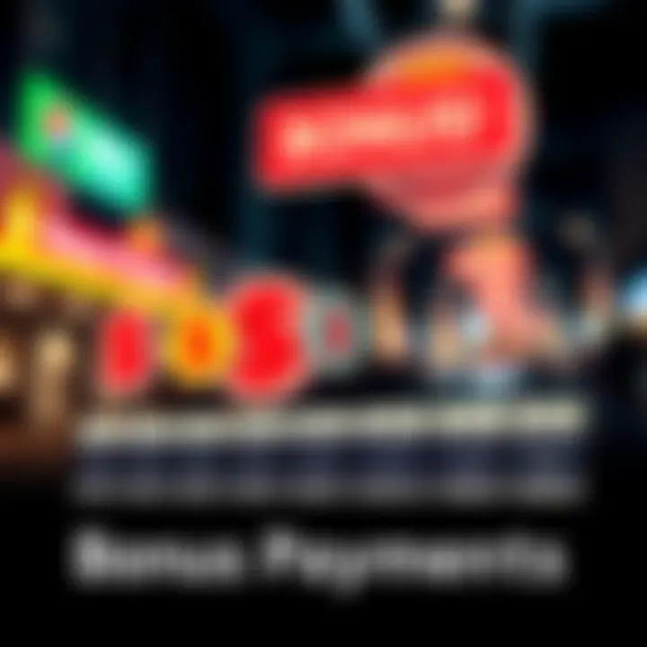 Graphic showing different types of bonus payments with labels and results from a project.