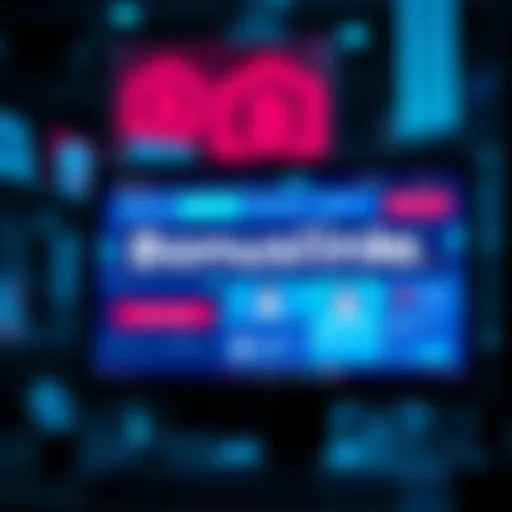 A computer screen displaying bonus links with money icons, showing different offers and promotions