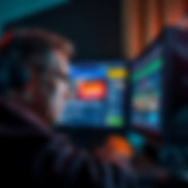 Bovoda Casino Scandal A frustrated player looking at a computer screen displaying Bovoda's website, showing messages about losing money and poor customer service response