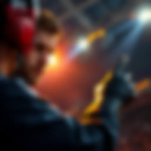 A person analyzing betting strategies for a boxing match with UFC and baseball elements, showcasing fighter Norair