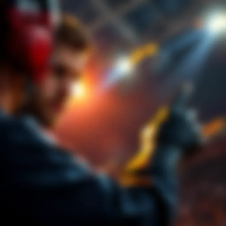 A person analyzing betting strategies for a boxing match with UFC and baseball elements, showcasing fighter Norair