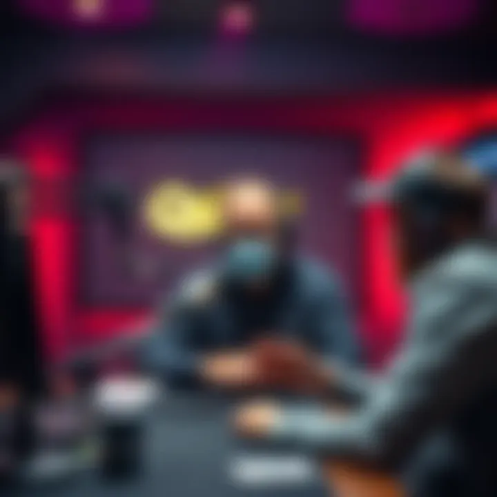 Brad Wilson in a podcast studio sharing poker strategies and introducing the QuintAce platform