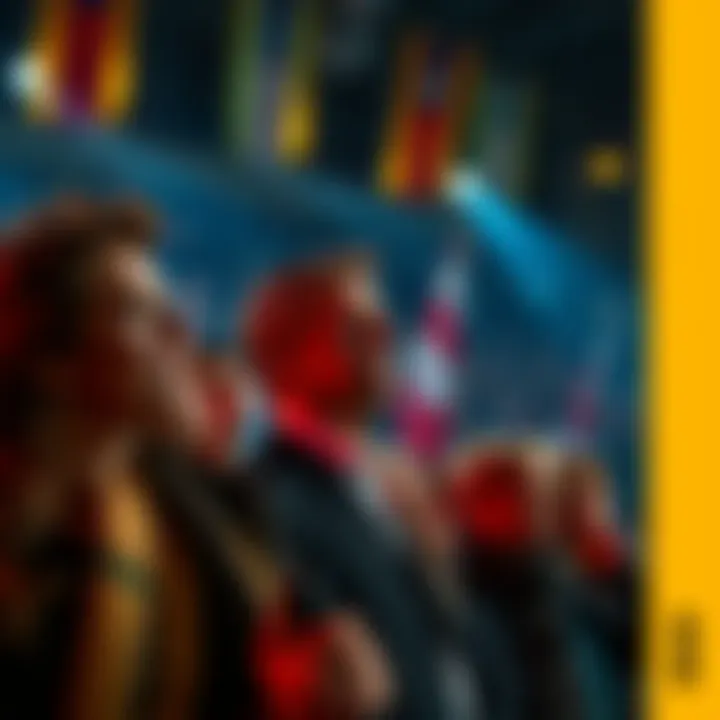 A crowd watching a public figure giving a speech, showing mixed expressions of hope and disappointment.