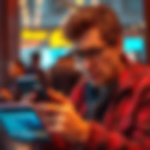 A person looking troubled while checking their phone for updates on a Breeze card payment, with a worried expression on their face.