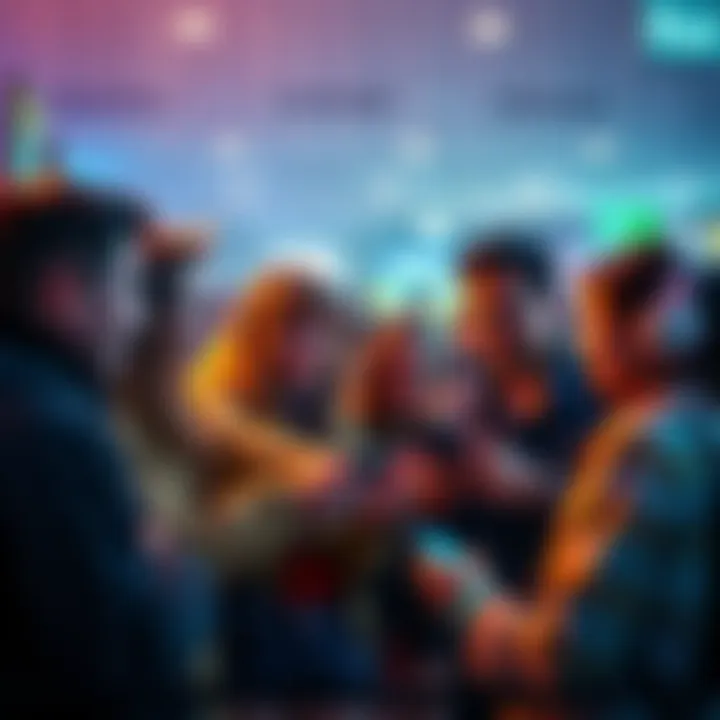 Group of people in the UK playing Rainbet on their devices despite regional restrictions